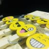 Buy Emojis Emoticons Round Wooden Photo Paper Clips - Set Of 10 - Yellow