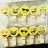 Emojis Emoticons Round Wooden Photo Paper Clips - Set Of 10 - Yellow Online