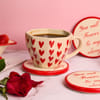 Gift Endearing Heart Mug And Coaster Set - Single Piece