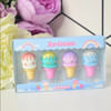 Buy Erasers - Icecream - Assorted - Set Of 4