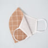 Shop Face Mask - Ivory And Brown Checks - Set Of 4