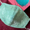 Face Mask - Mint - Jacquard - Satin