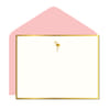 Buy Flamingo Monogram Flat Card With Envelope - Set Of 3