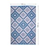 Shop Floor Mat - Geometric - Zig Zag - Blue - Single Piece