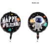 Foil Balloon - Happy Birthday - Space - Round - Black - Single Piece Online