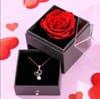 Gift Forever Rose Gift With Pearl Necklace