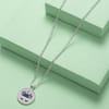 Glass Cabochon Silver Unicorn Pendant Chain Online