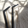 Buy Glass Straw - Black And White - Set Of 6
