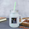 Gift Good Mood Personalized Frosted Glass Mason Jar