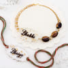 Graceful Bhaiya Bhabhi Resin Rakhi Online