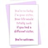 Shop Greeting Card - Raksha Bandhan - You Are So Lucky - Single Piece