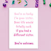 Greeting Card - Raksha Bandhan - You Are So Lucky - Single Piece Online