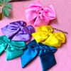 Hair Ties - Satin - Cool And Pink Hues - Set Of 5 Online