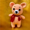 Handmade Crochet Peach Teddy Soft Toy - Single Piece Online