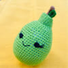 Handmade Crochet Pear Soft Toy - Single Piece
