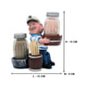 Gift Happy Sailor Salt Pepper Shakers With Toothpick Holder - White And Blue