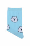 Shop High Ankle Socks - White Bear