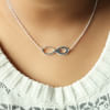 Buy Infinity Heart Silver Polish Pendant Necklace