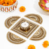 Intricate Tealight Metal Rangoli - Assorted - Set Of 5 Online