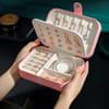 Buy Jewellery Box - Double Layered - Compact - Pink - Single Piece