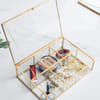 Gift Jewellery Organizer With Lid - 6 Slots - Glass - Single Piece
