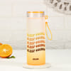 Gift Keep Going - Frosted Glass Bottle - Personalized - Orange