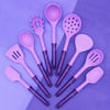 Buy Kitchen Utensils Set - Silicone - Purple - Set Of 9