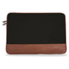 Laptop Sleeve - Canvas And Vegan Leather - Black Solid - Single Piece Online