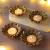 Lotus Metal T-Light Holders With T-Lights (Set of 4+4) Online