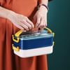 Gift Lunch Box - 2 Layer - Dual Tone - Assorted - Single Piece