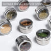 Gift Magnetic Canister With Tray - Stainless Steel - Set Of 4
