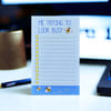 Buy Me Trying To Look Busy - To-Do List Notebook - Assorted - Single Piece