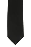 Gift Microfiber Necktie - Solid Black Ultra Thin - Single Piece