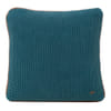 Mini Moss Peacock Blue Washed Cotton Knitted Square Cushion Cover Online