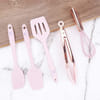 Buy Mini Spatula Set - Pink And Rose Gold - Silicone - Set Of 5
