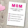 Mothers Day Greeting Card - Thank You Mom Online