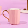 Gift Mugs - Pink Love - Rose Gold Handle - Set Of 2