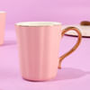 Buy Mugs - Pink Love - Rose Gold Handle - Set Of 2