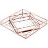 Gift Multipurpose Organizer - Square - Rosegold - Glass - 6in - Single Piece