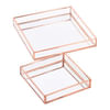 Buy Multipurpose Organizer - Square - Rosegold - Glass - 6in - Single Piece