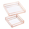 Gift Multipurpose Organizer - Square - Rosegold - Glass - 8in - Single Piece