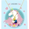Necklace - Colourful Unicorn Pendant With Printed Gift Card - Blue And Pink Online
