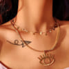 Buy Necklace - Evil Eye And Stars - Gold - Single Piece