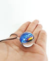 Gift Necklace - Space Glass Dome With Rope Chain
