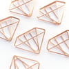 Shop Paper Binder Clips - Diamond - Rose Gold And Gold - Set Of 6