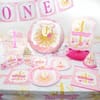 Paper Plates - First Birthday - Pink And Gold - Set Of 8 Online