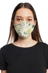 Shop Payal Singhal Face Mask With Pouch - Aqua And Ivory - Titli Print - Reversible