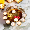 Gift Peacock Urli Bowl With Floating T-Lights