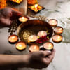 Buy Peacock Urli Bowl With Floating T-Lights