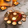 Peacock Urli Bowl With Floating T-Lights Online